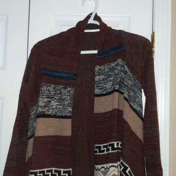 Another Story boho western watefall fringe cardigan Sz S - Picture 3 of 7